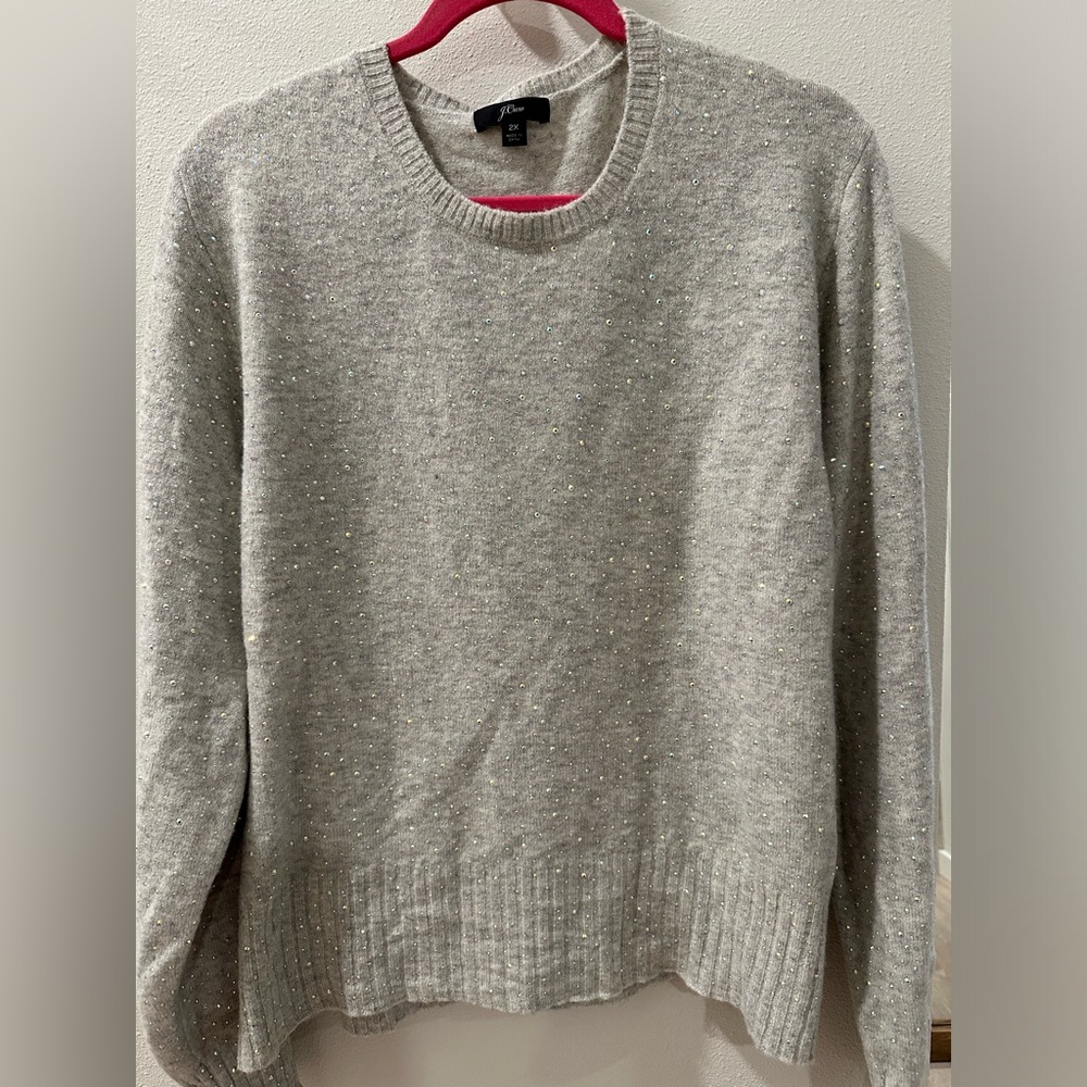 Never worn Jcrew gray sparkle sweater